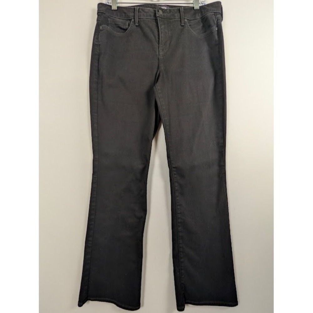NYDJ Barbara Bootcut Jeans Women's Size 12 Black Lift Tuck Stretch Denim EUC